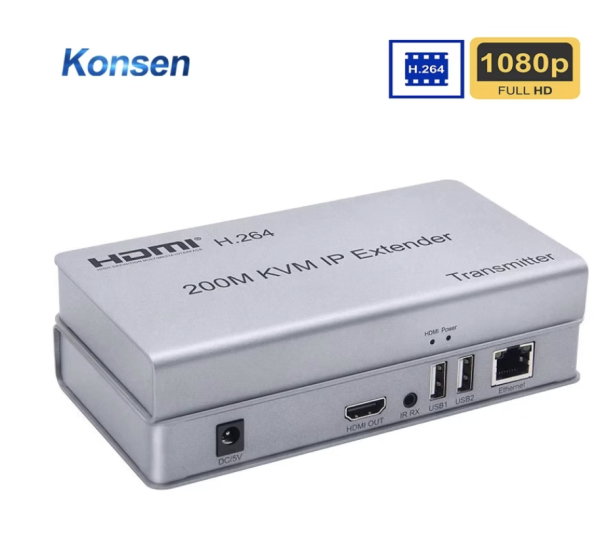עד 200 מטר כבל רשת USB + HDMI מאריך כבל