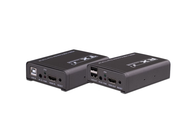 על כבל רשת USB + HDMI מאריך כבל