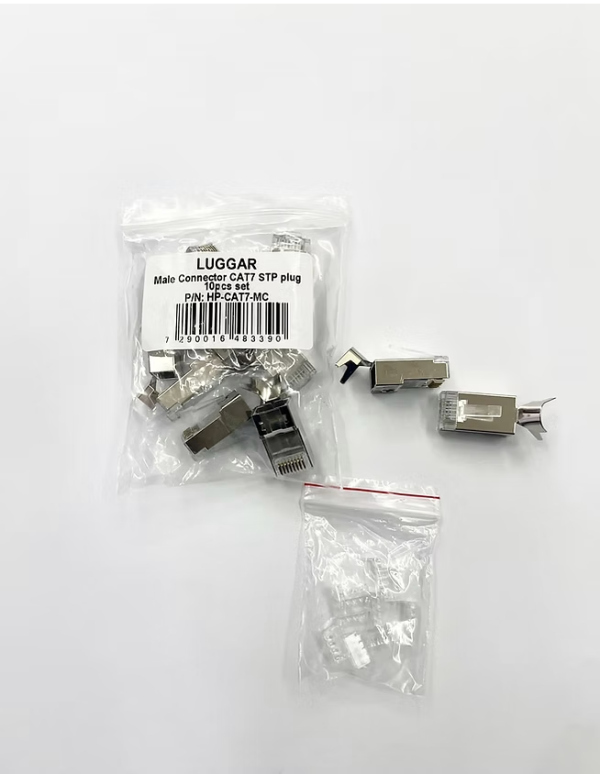 ⁦10 יחידות מחברים לכבל רשת CAT7/6 RG-45 כולל מוביל⁩ – תמונה ⁦2⁩