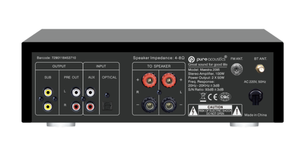 ⁦Pure acoustics מגבר סטריאו AV-2095⁩ – תמונה ⁦2⁩