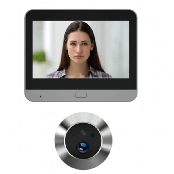 ⁦עינית דלת דיגיטלית מסך 4.3 אינץ' וחיבור WiFi⁩ – תמונה ⁦2⁩