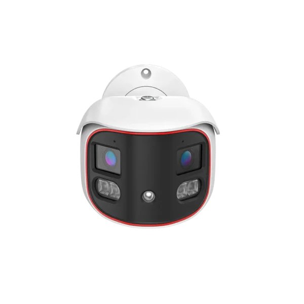 מצלמת צינור פנורמית IP 8MP Provision עם כיסוי 180° והרתעה אקטיבית
