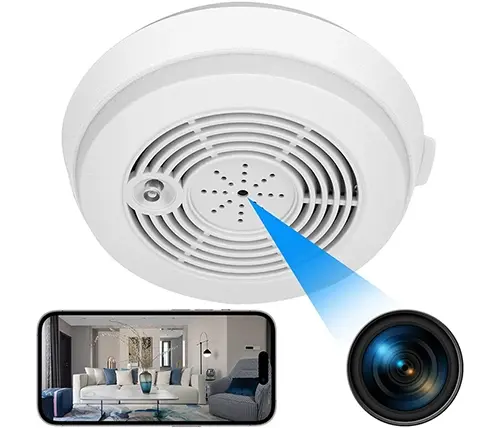 מצלמה נסתרת בגלאי עשן עם אפליקציה TRP | Wi-Fi אלקטרוניקה