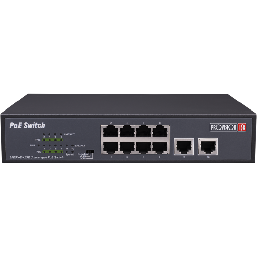 סוויץ PoE מנוהל 8 פורטים + 2 גיגה דגם PoES-08120GC+2GI