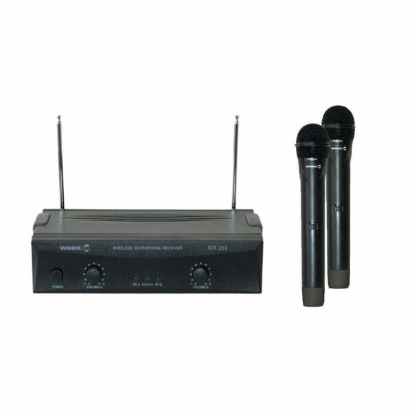 זוג מיקרופונים עם מקלט אלחוטי Work Pro WR 204/1