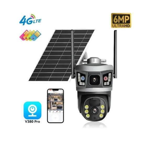 מצלמת אבטחה סולארית PTZ 4G עם פאנל סולארי